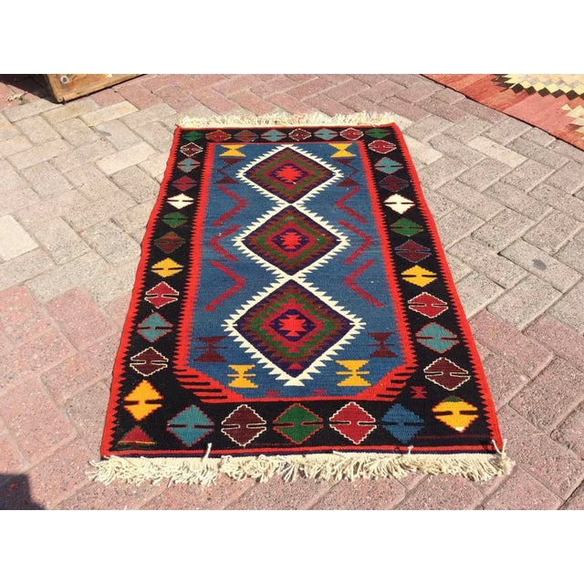 Vintage Turkish Kilim Rug - 33" X 50" For Sale - Image 10 of 10