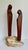 Brown Signed Modernist Abstract Wood Figures Sculpture on Stone Base For Sale - Image 8 of 10