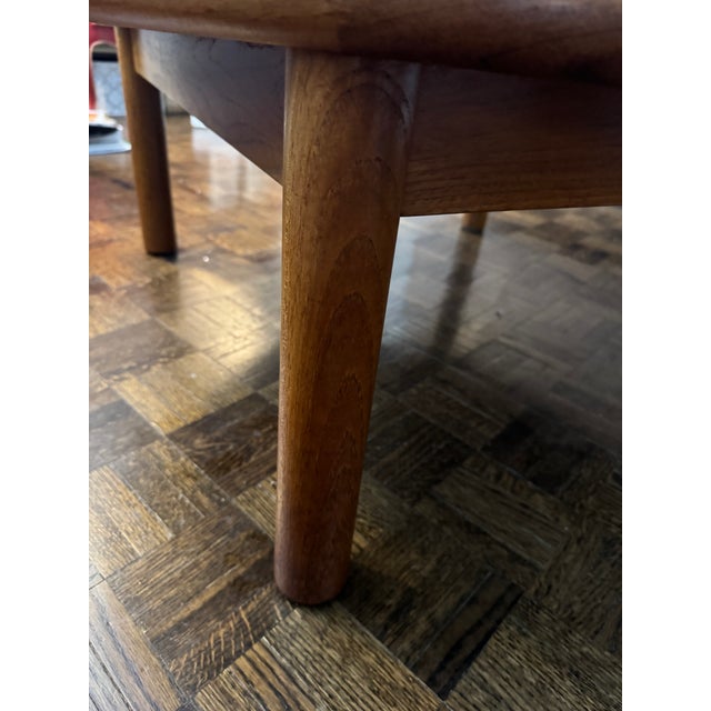 Mid-Century Modern 1980s Mid- Century Danish Modern Teak Coffee Table With Ceramic Inlay Tiles For Sale - Image 3 of 14