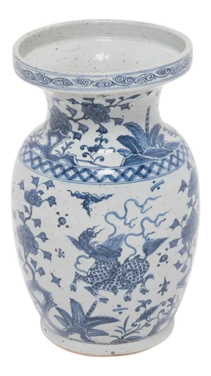 Chinese Blue and White Qilin Vase