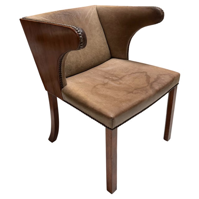 Frits Henningsen Art Deco Cuban Mahogany Armchair c.1933 For Sale - Image 4 of 5