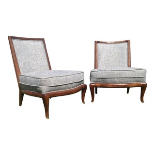 Mid-Century Style Modern Slipper Chairs - a Pair For Sale