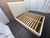 Rh Restoration Hardware Ligné Fabric Panel Bed Queen | Light Brushed Oak | Natural Performance Linen Weave For Sale In Columbus - Image 6 of 18