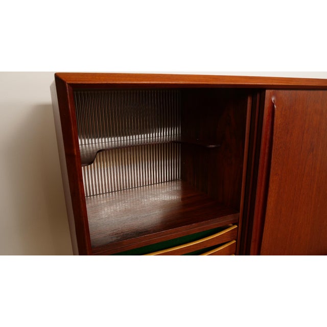 Vintage Danish Highboard in Teak by Arne Vodder for HP Hansen For Sale - Image 11 of 15