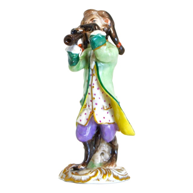 Porcelain Figurine from the Series Monkey Band from Volkstedt Manufactory, Germany, 1940s For Sale
