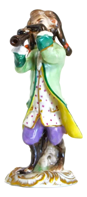 Porcelain Figurine from the Series Monkey Band from Volkstedt Manufactory, Germany, 1940s