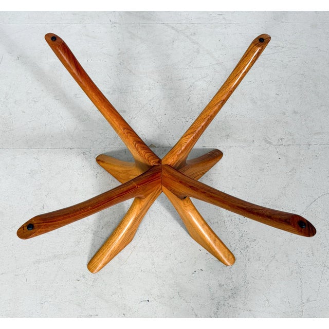 Vintage Danish Coffee Table by Illum Wikkelsø for Niels Eilersen, 1970s For Sale - Image 9 of 12
