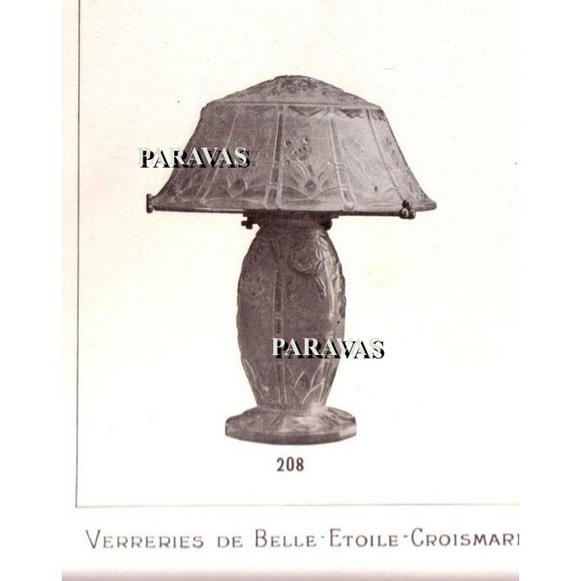 French Art Deco Lamp by Pierre D' Avesn Lorrain Daum - 1930 France For Sale - Image 13 of 13