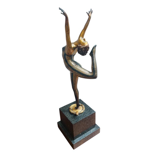 Art Deco Bronze Sculpture by Otto Poertzel, 1920s For Sale