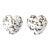 Vintage 1950's Murano Glass Heart Sculptures Paperweights Pair of White, Gold For Sale