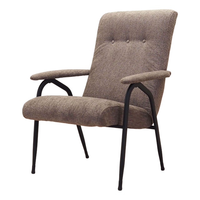 Vintage Italian Grey Armchair, 1970s For Sale