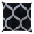 Contemporary Black & White Handmade Velvet Throw Pillow + Down Insert For Sale