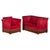 Danish Red Velvet Sofa and Lounge Chair Set, 1950s For Sale - Image 15 of 15