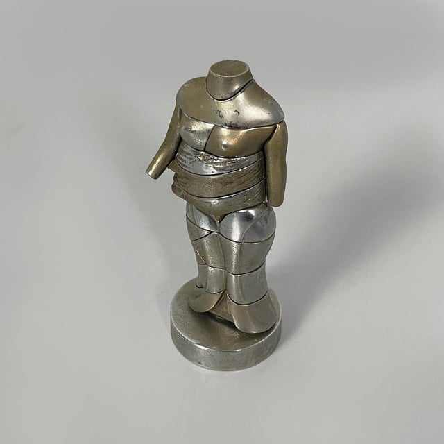 Spanish Nickel-Plated Metal Mini Cariatide Sculpture by Miguel Berrocal, 1968-1969 For Sale - Image 15 of 15