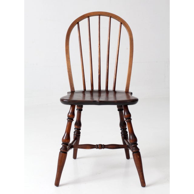 Mid-Century Windsor Style Spindle Back Chair For Sale - Image 4 of 12