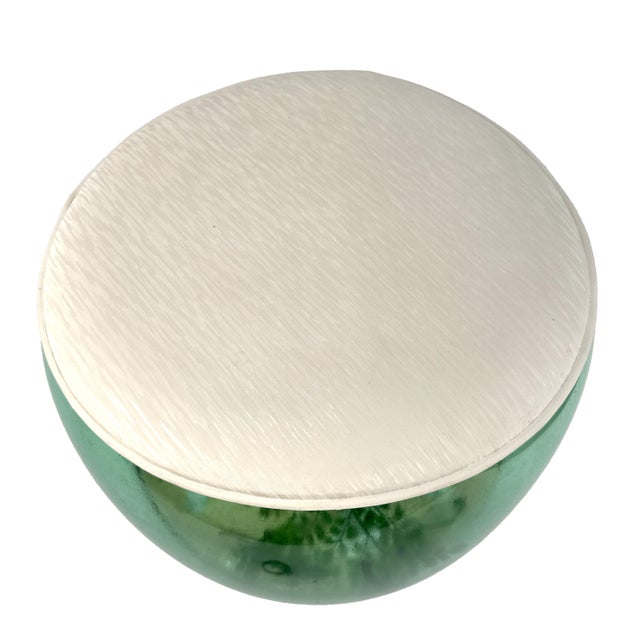 Vintage 1960s Mid-Century Modern Inflatable Aquarium Stool Ottoman Fish Tank Footstool For Sale - Image 9 of 16