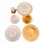 Minton T-Goode 22k Gold Plated 6 Dessert Plates With 6 Demitasse Cups & Saucers For Sale