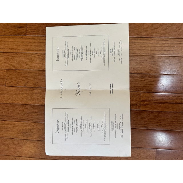 Set of 3 Vibrant French Line Menus 1960's Shipping Included For Sale - Image 4 of 8