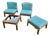 Rattan Living Room Set attributed to Alberto Smania, 1970s, Set of 4 For Sale