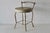 1970s Vintage 1970s George Koch Gold Finish Faux Bamboo Vinyl Padded Swivel Vanity Stool Hollywood Regency For Sale - Image 5 of 16