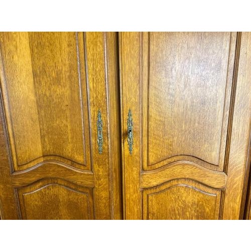 Vintage French Louis XVI Style Wardrobe in Oak For Sale - Image 10 of 12