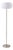 Slimline Coronado Floor Lamp 61" H - Satin Nickel, Linen Drum Shade, Dimmable, Bulb Included For Sale
