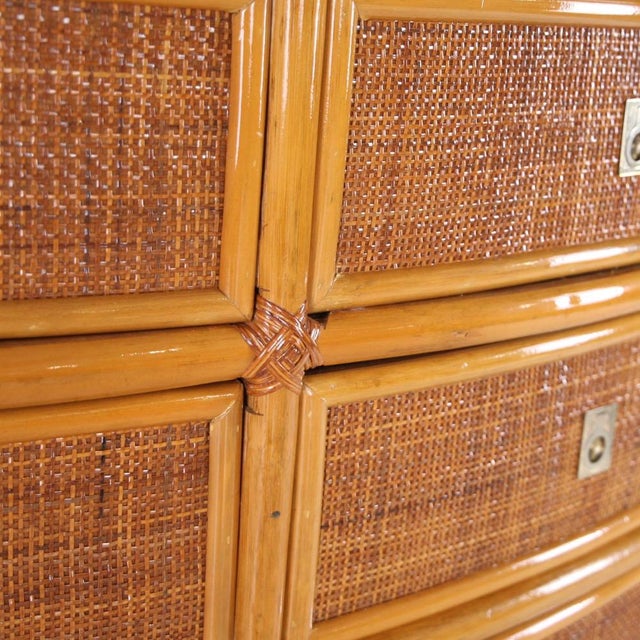 1970s Vintage Rattan Chest of Drawers, 1970s For Sale - Image 5 of 16