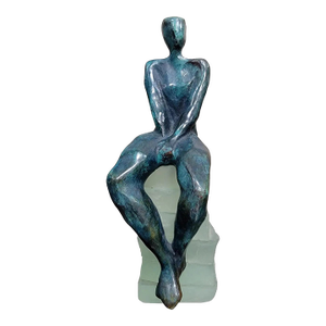 Bronze Cubist Figurative Sculpture by Dominique Dardek 5/50