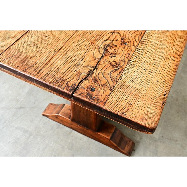 French 18th Century Solid Elm Tavern Table For Sale - Image 4 of 14