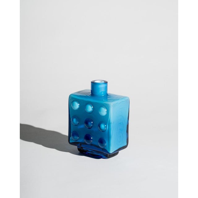 Pop Art Duo Blue Cased Glass Bubble Vases from Friedrich Kristall, Germany, 1970s, Set of 2 For Sale - Image 16 of 18