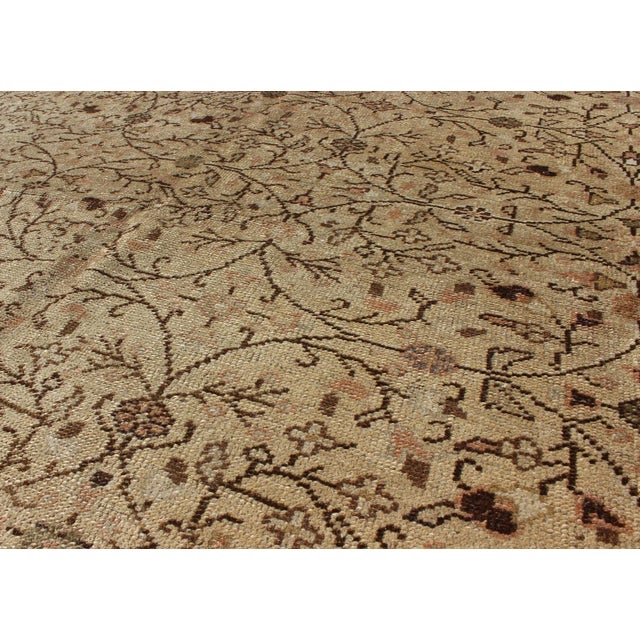 Vintage All-Over Floral Design Turkish Oushak Rug With Free-Flowing Pattern For Sale In Atlanta - Image 6 of 8