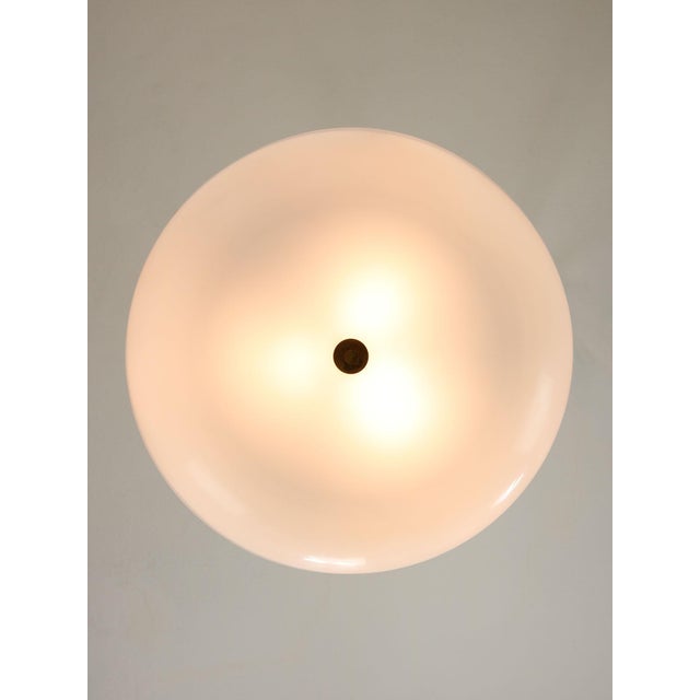 Space Age Italian Acrylic Glass and Brass Pendant Light, 1970s For Sale - Image 9 of 18