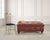 A beautifully crafted rectangular country English tufted leather "Brierly" writer's chair storage ottoman on casters...