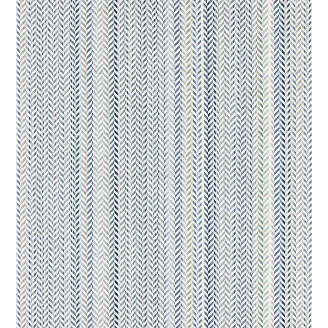 The House of Scalamandré Arrow Stripe Fabric, Fountain For Sale