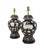 Black A Pair of Vintage Brunschwig & Fils Cadiz Table Lamps - Black and Cream Ceramic With Boar and Deer Motifs For Sale - Image 8 of 14