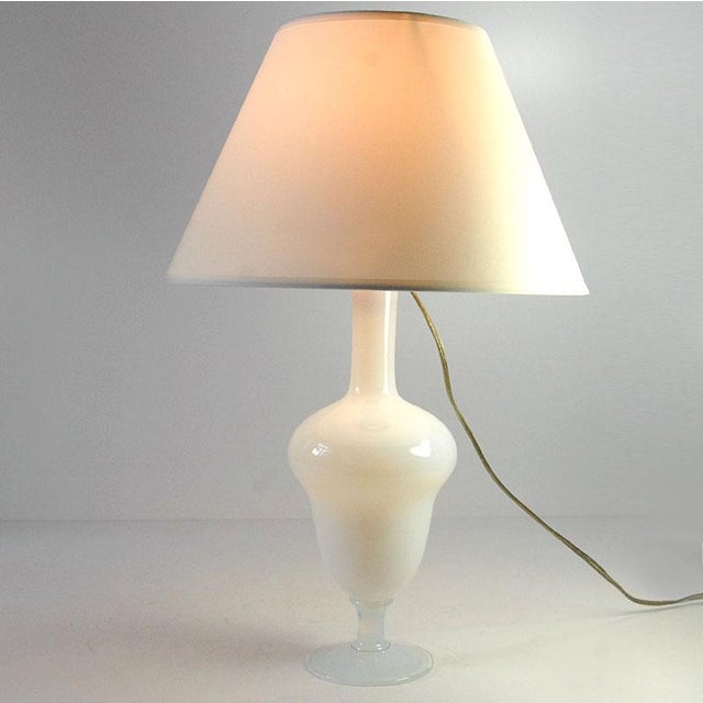 1950s Opal Glass Table Lamp from Sevres, France, 1950s For Sale - Image 5 of 9