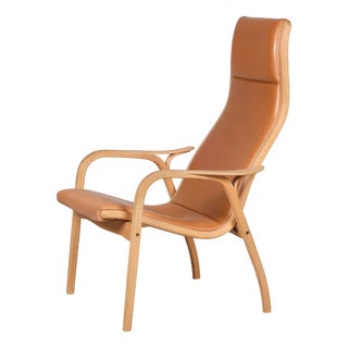 Vintage Lamino Lounge Chair in Cognac Leather by Yngve Ekström for Swedese For Sale
