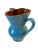 Vintage Hand-Crafted Ceramic Blue & Brown Glaze Pitcher For Sale - Image 10 of 10