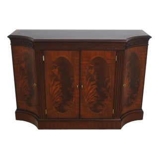 Henkel Harris Mahogany Inlaid Four Door Server Credenza For Sale