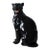 Italian Style Large Sculptural Ceramic Glazed Panther For Sale