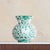 Mid-Century Modern French Turquoise Ceramic Vase by Gustave Asch, 1950s For Sale - Image 3 of 10