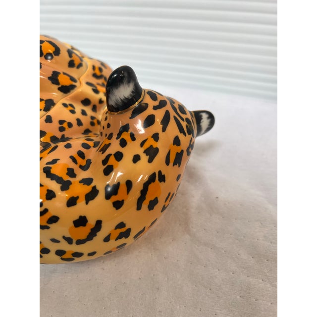 Lynn Chase Jaguar Jungle Covered Jar For Sale - Image 12 of 12