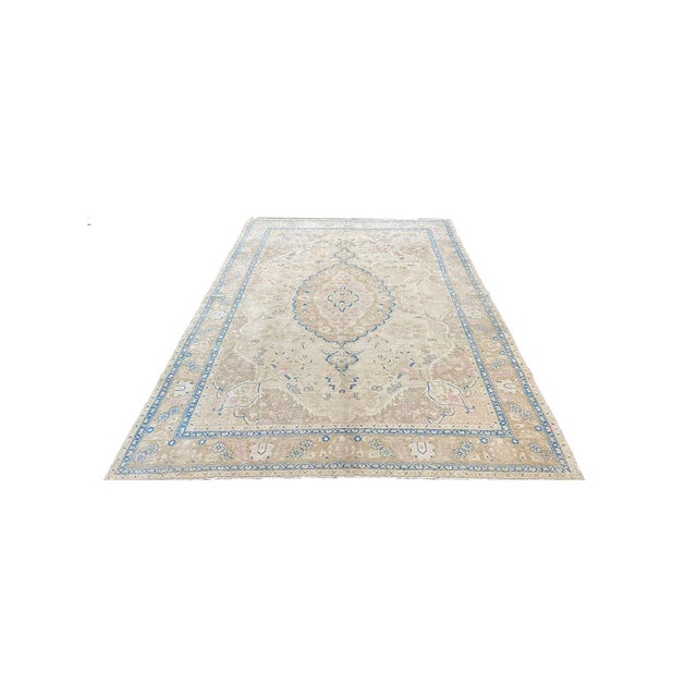 Exact Size: 8'0" x 12'0" Color: Gold Age: Old Materials: Wool Construction: Hand Knotted Origin: Iran