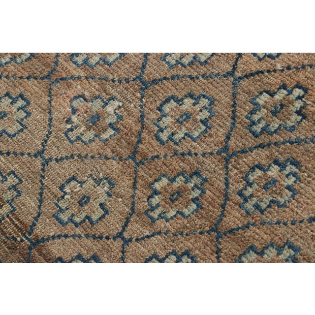 Traditional Antique Tibetan Rug Fragment in Brown With Floral Patterns - Rug & Kilim For Sale - Image 3 of 7