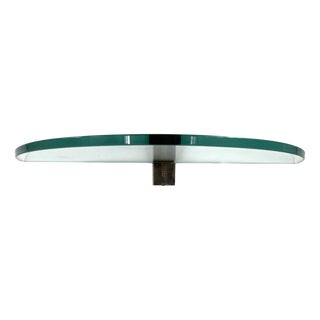 Wall-Mounted Shelf in Brass and Glass from Peter Ghyczy, 1970s For Sale