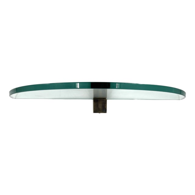 Wall-Mounted Shelf in Brass and Glass from Peter Ghyczy, 1970s For Sale