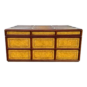 Maitland Smith Wood and Leather Coffee Table Trunk