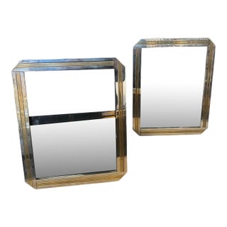 Two 1970s Willy Rizzo Style Mid-Century Modern Silver Plated Picture Frames For Sale