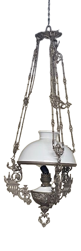 Vintage Oil Pendant Lamp, 1920s