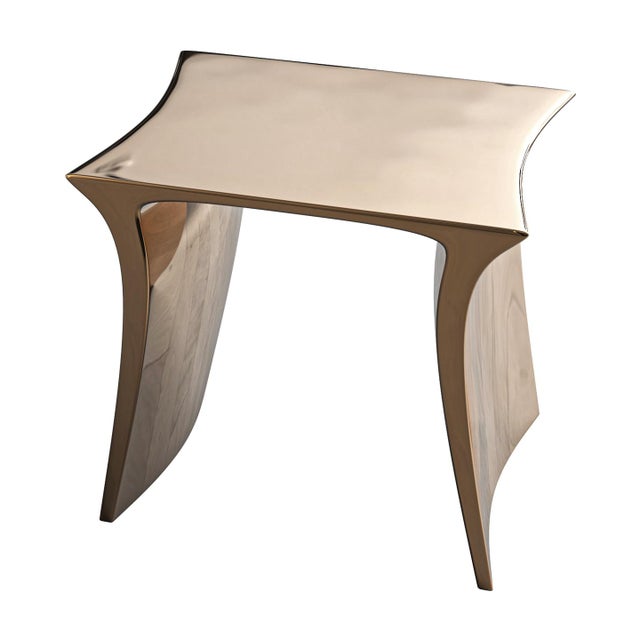 "Alphacute" Side Table With Bronze, Handmade Bizimyer Furniture. Unmatched. Unrivalled. Designed by Hasan Samet Bizimyer....